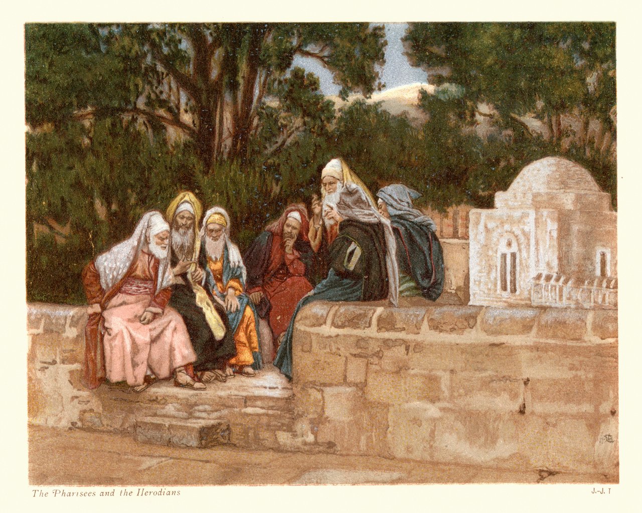 Farizeusok és heródiánusok. James Tissot metszete, PL cikkéhez reflap 2025 04.27. (f.Getty Images)