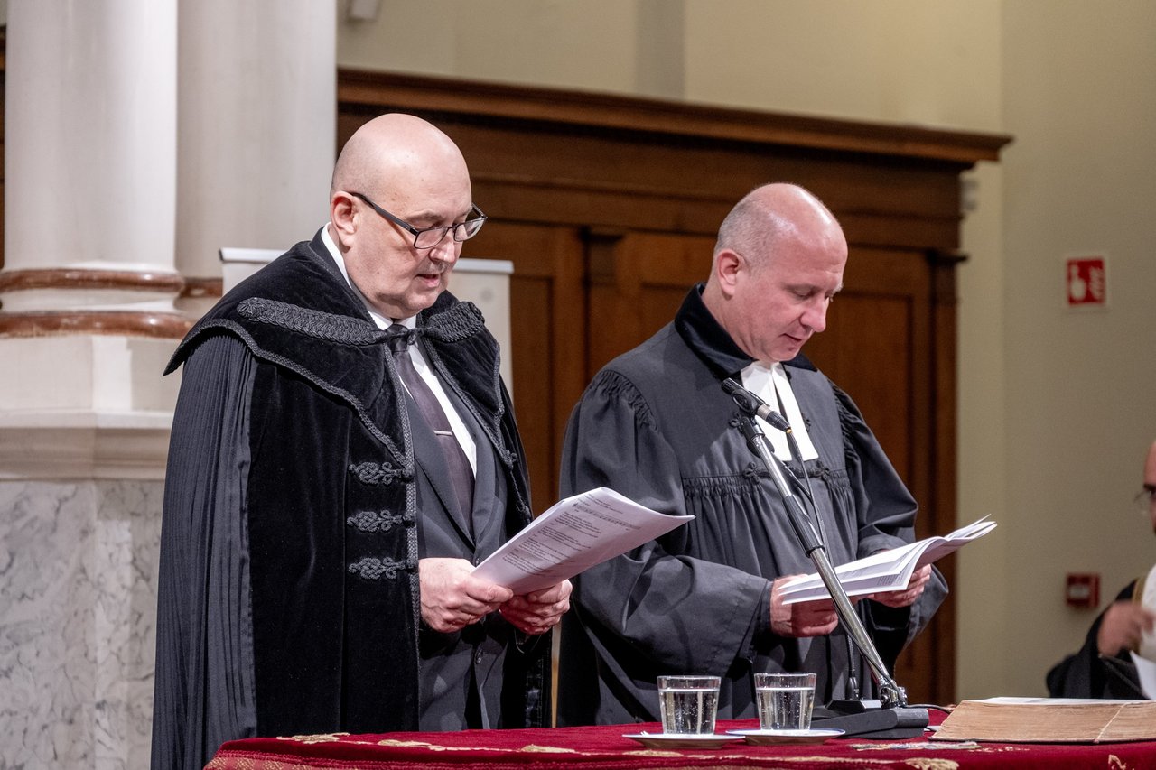 Ökumenikus imahét nyitóistentisztelet, Kálvin tér 2026 Steinbach József és Fischl Vilmos (f.Bazánth Ivola)