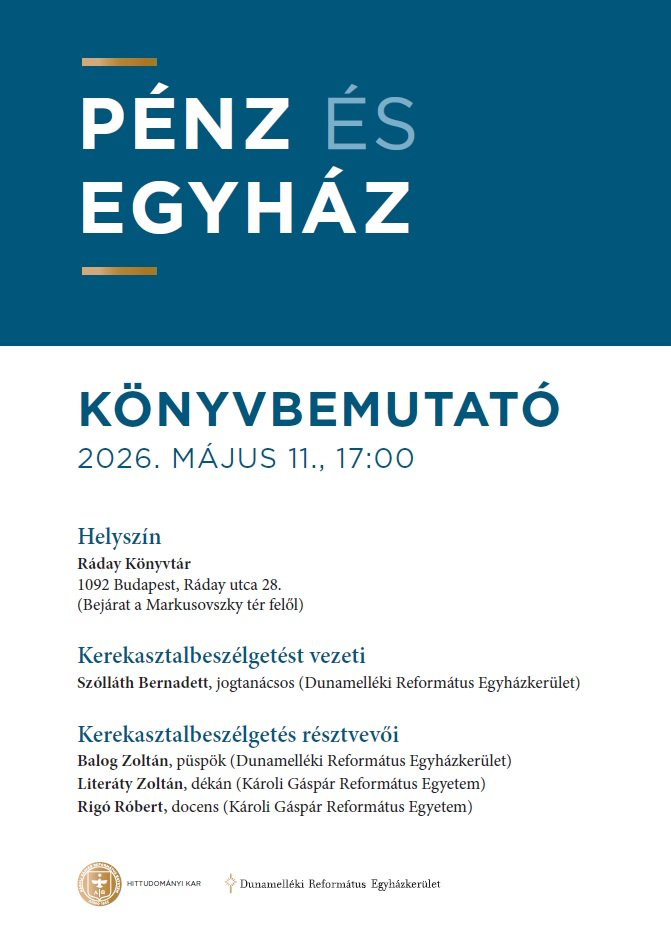 Pénz és egyház könyvbemutató 2026