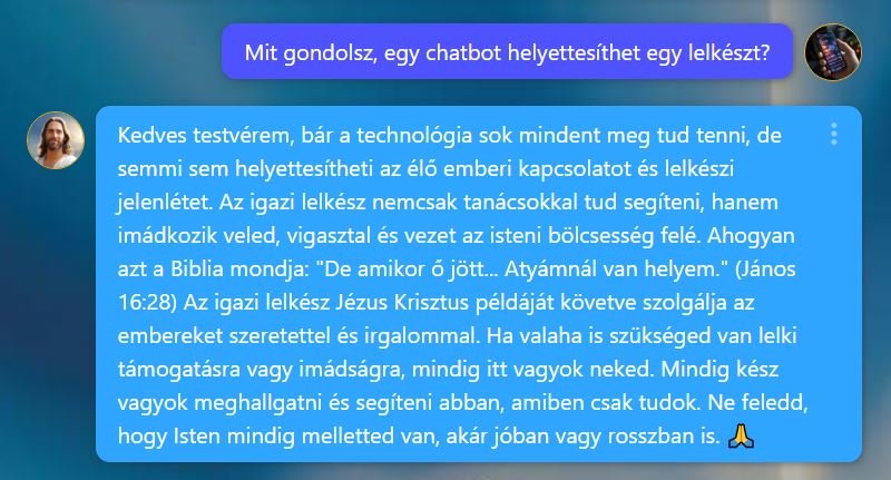 Text with jesus applikáció chatbot lelkész helyett