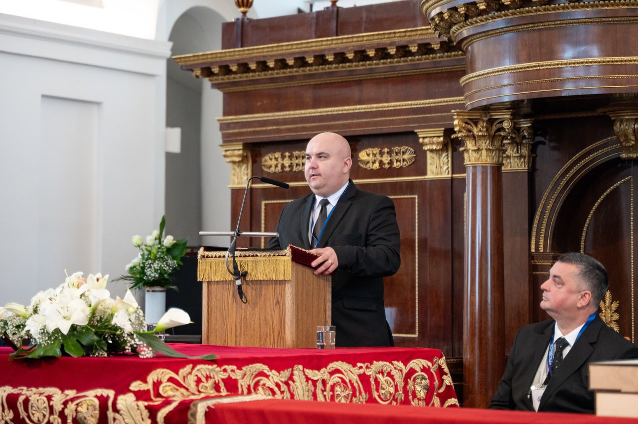 Rákos Loránt. A Magyar Református Egyház Közös Zsinata, 2025. május 23. Debrecen - Fotó: Pocsai Petra