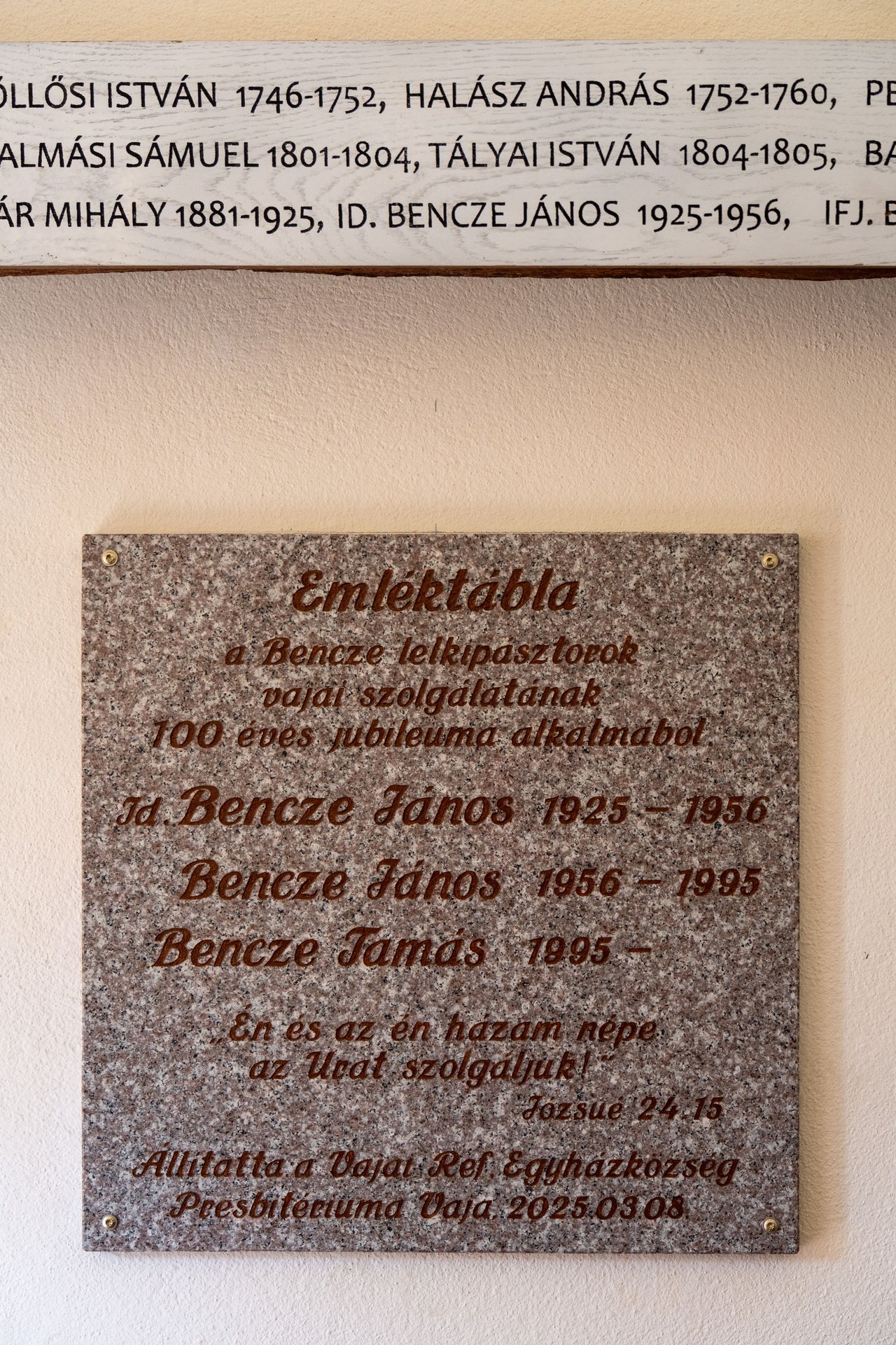 Bencze János beiktatásának százéves évfordulója, Vaja 2025. április - Fotó: Zelenka Attila