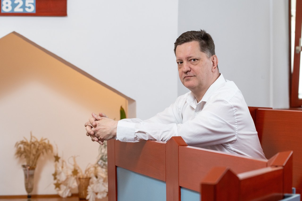 Szentgyörgyi László, sárvári lelkipásztor, őrségi esperes 2025 június - Fotó: Kiss László